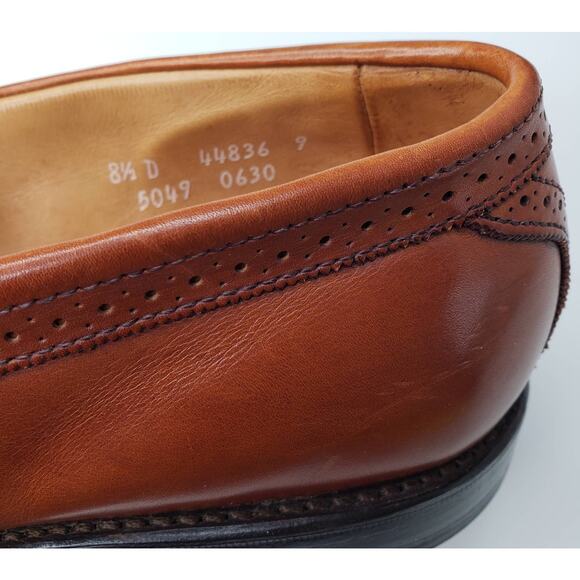 ALLEN EDMONDS BRIDGETON Kiltie Tassel Brogue Loafers Men's Size 8.5D Brown EUC - Picture 2 of 16